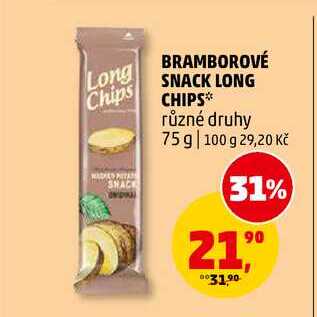 BRAMBOROVÉ SNACK LONG CHIPS, 75 g 