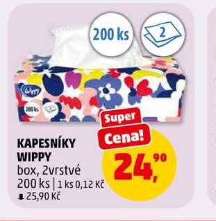KAPESNÍKY WIPPY, 200 ks