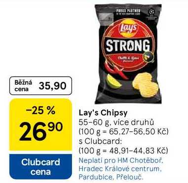 Lay's Chipsy, 55-60 g, více druhů