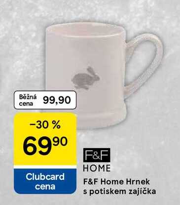 F&F Home Hrnek s potiskem zajíčka