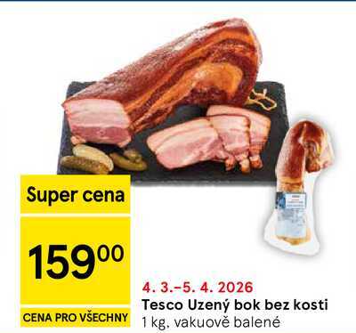 Tesco Uzený bok bez kosti, 1 kg