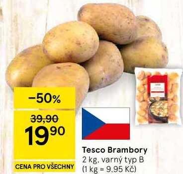 Tesco Brambory, 2 kg, varný typ B  
