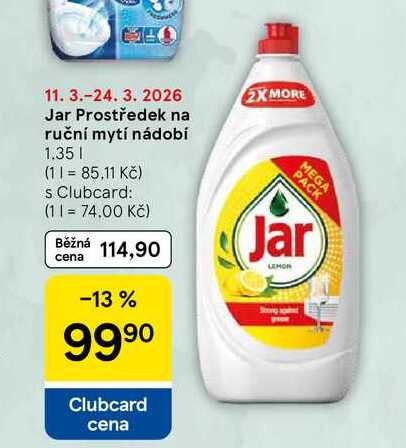 Jar Prostředek na ruční mytí nádobí, 1.35 l
