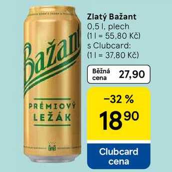 Zlatý Bažant, 0.5 l, plech 