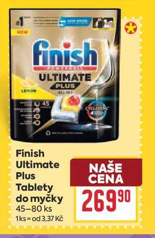 Finish Ultimate Plus Tablety do myčky 45-80 ks 