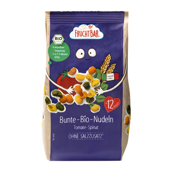 Fruchtbar BIO Těstoviny s příchutí rajčat a špenátu