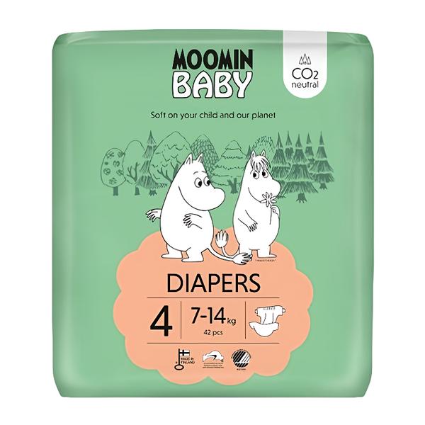 Moomin baby Maxi eko pleny, vel. 4 (7–14 kg)