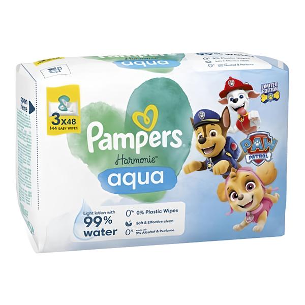 Pampers Ubrousky Harmonie Aqua Paw Patrol, 3x 48 ks