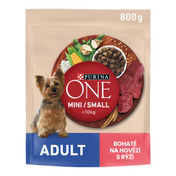 Purina ONE Mini Adult granule pro psy, hovězí