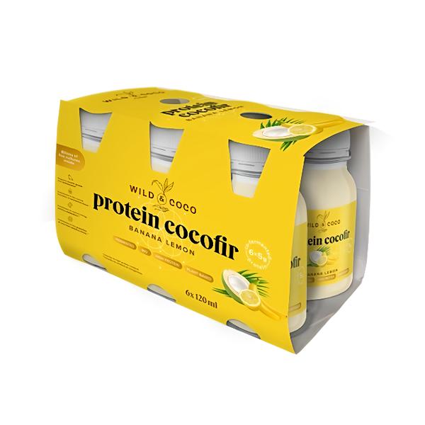 Wild & Coco Protein Cocofir Banana Lemon 6x 120 ml BIO