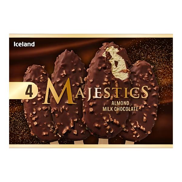 Iceland Majestics zmrzlina s belgickou čokoládou a mandlemi 4ks