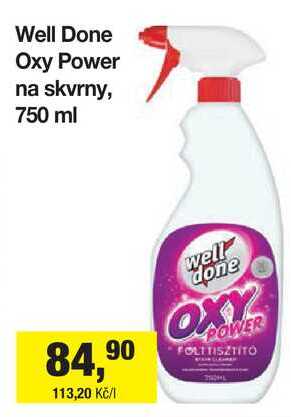 Well Done Oxy Power na skvrny, 750 ml