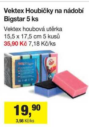 Vektex Houbičky na nádobí Bigstar 5 ks