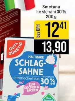 Smetana ke šlehání 30% 200 g 