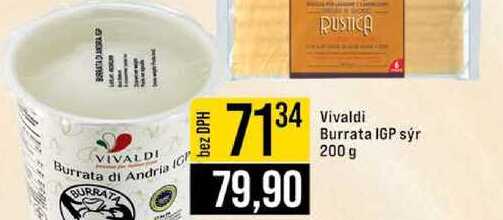 Vivaldi Burrata IGP sýr 200 g 
