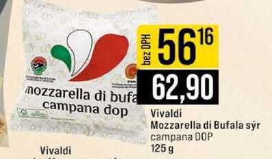 Vivaldi Mozzarella di Bufala sýr campana DOP 125 g 