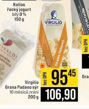 Virgilio Grana Padano sýr 10 měsíců zrání 200 g