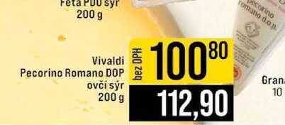 Vivaldi Pecorino Romano DOP ovčí sýr 200 g