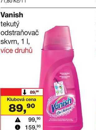 Vanish tekutý odstraňovač skvrn, 1l
