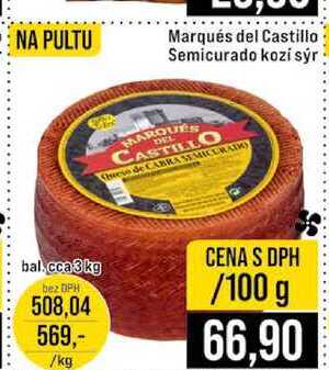 Marqués del Castillo Semicurado kozí sýr 100g