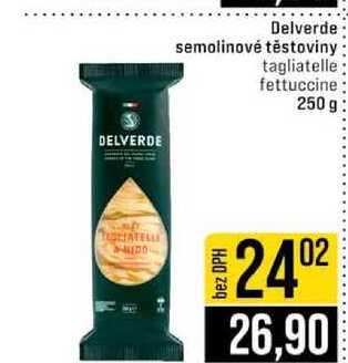 Delverde semolinové těstoviny tagliatelle fettuccine 250 g