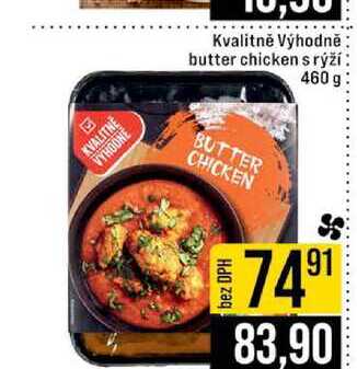 Kvalitně Výhodně butter chicken s rýží 460 g
