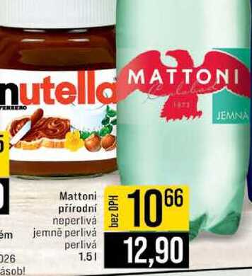 Mattoni přírodní neperlivá jemně perlivá perlivá 1.5l