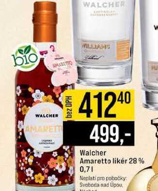 Walcher Amaretto likér 28% 0,7l
