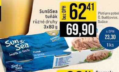 Sun&Sea tuňák různé druhy 3x80 g