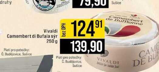 Vivaldi Camembert di Bufala sýr 250 g
