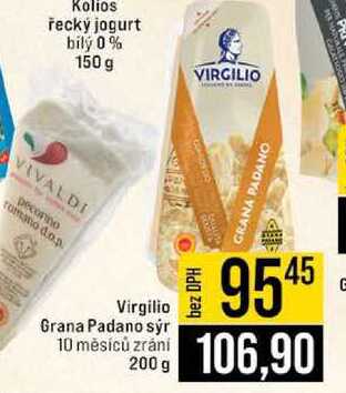 Virgilio Grana Padano sýr 10 měsíců zrání 200 g 