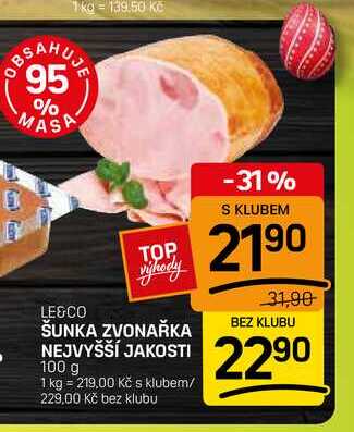 ŠUNKA ZVONAŘKA NEJVYŠŠÍ JAKOSTI 100g