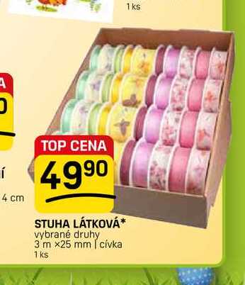 STUHA LÁTKOVÁ vybrané druhy 3 m x25 mm cívka 1 ks 