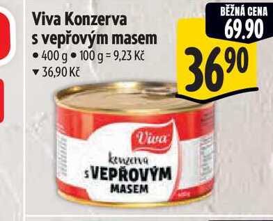 Viva Konzerva s vepřovým masem 400 g   