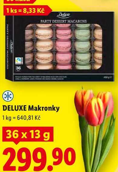 DELUXE Makronky, 36x 13 g