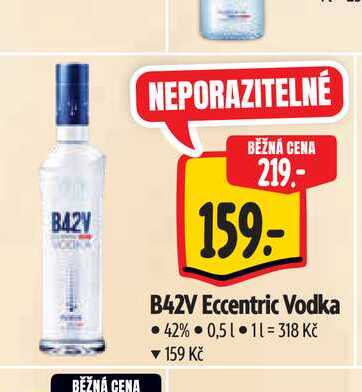   B42V Eccentric Vodka 42% 0,5 l