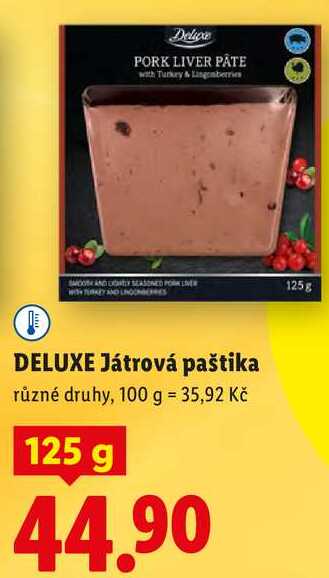 DELUXE Játrová paštika, 125 g