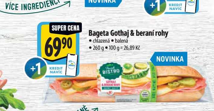  Bageta Gothaj & beraní rohy chlazená balená 260 g 