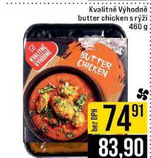 Kvalitně Výhodně butter chicken s rýží 460 g 