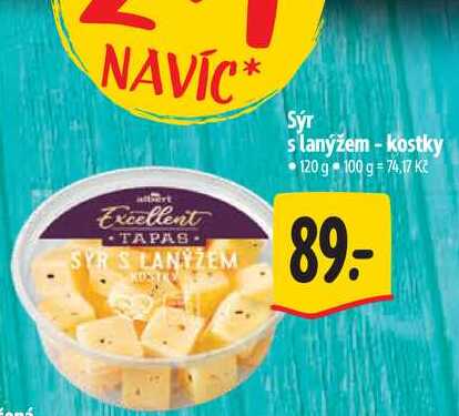 Sýr s lanýžem-kostky 120 g