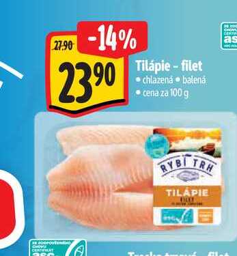 Tilápie - filet 100 g