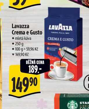 Lavazza Crema e Gusto mletá káva 250g 