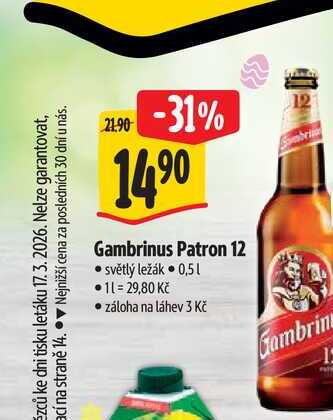  Gambrinus Patron 12 0,5 l