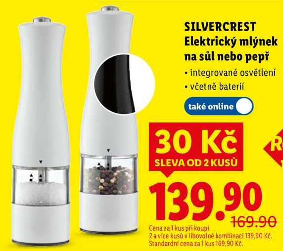 SILVERCREST Elektrický mlýnek na sůl nebo pepř 