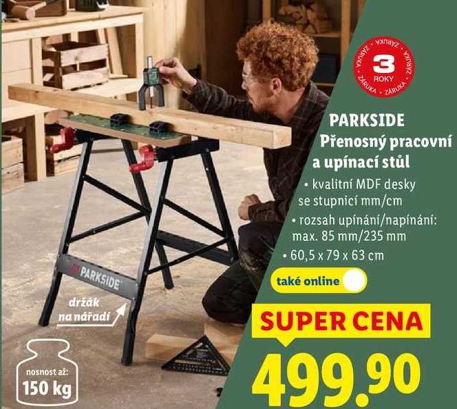PARKSIDE Přenosný pracovní a upínací stůl 
