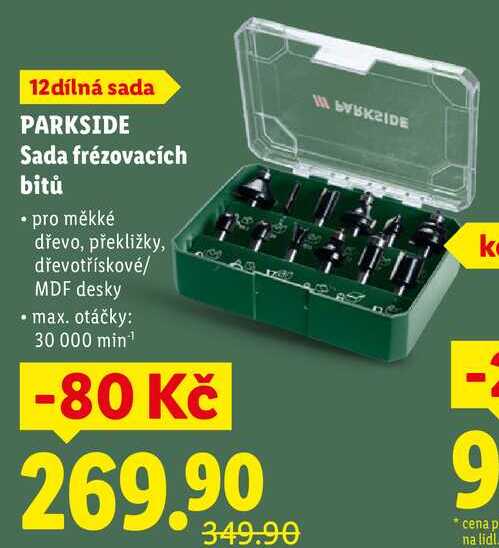 PARKSIDE Sada frézovacích bitů 