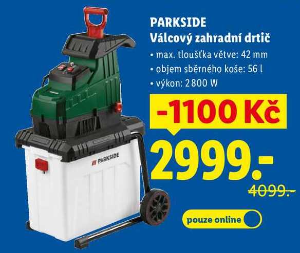 PARKSIDE Válcový zahradní drtič