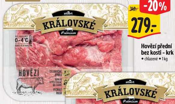 Hovězí přední bez kosti - krk, 1 kg