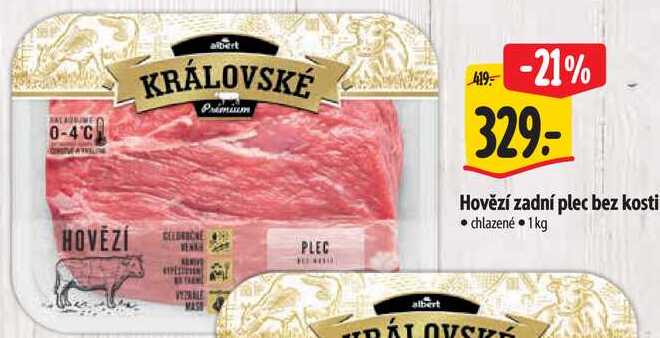 Hovězí zadní plec bez kosti, 1 kg