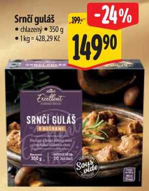 Srnčí guláš, 350 g